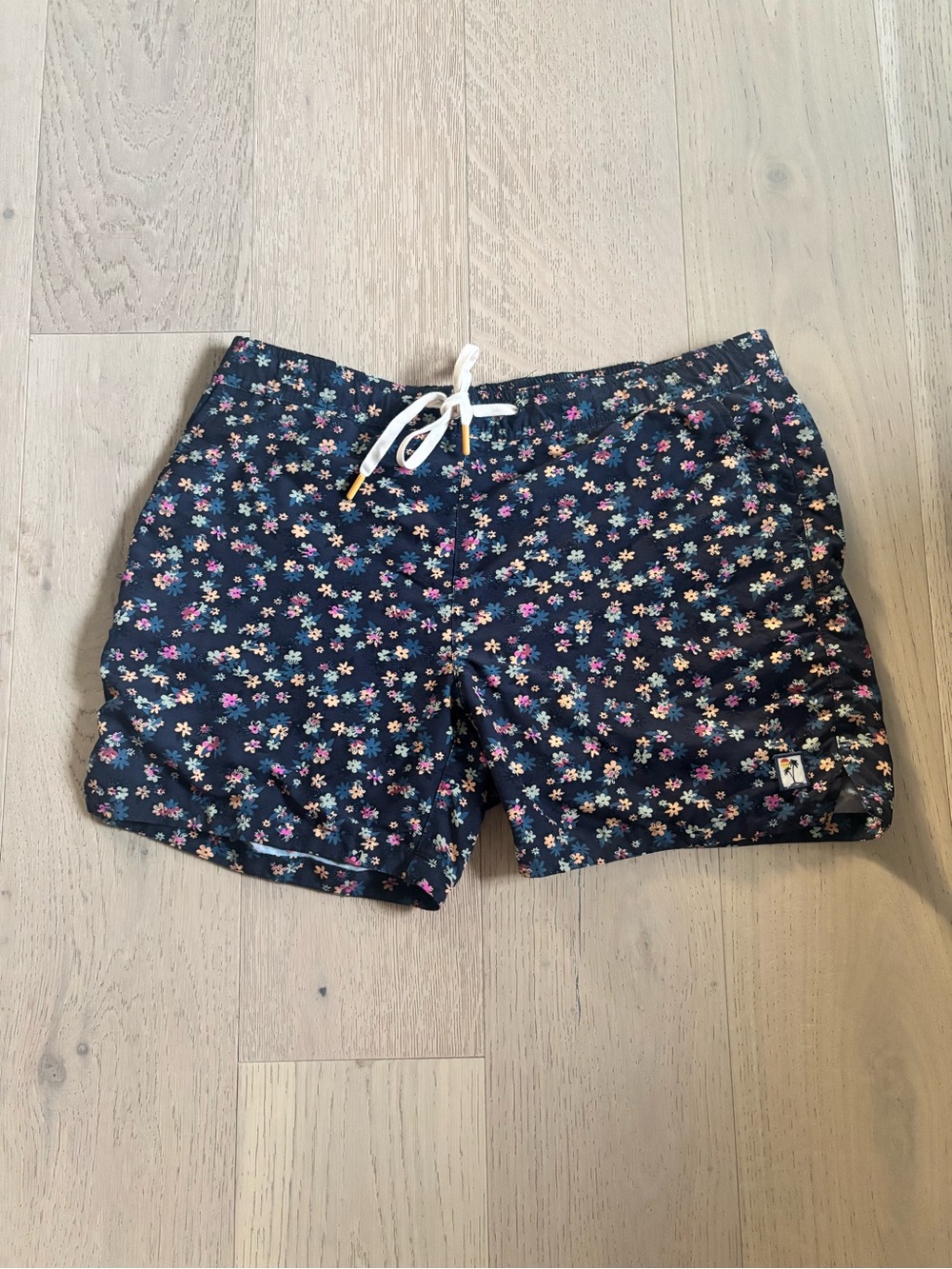 Marine Layer Navy Floral Swim Trunks